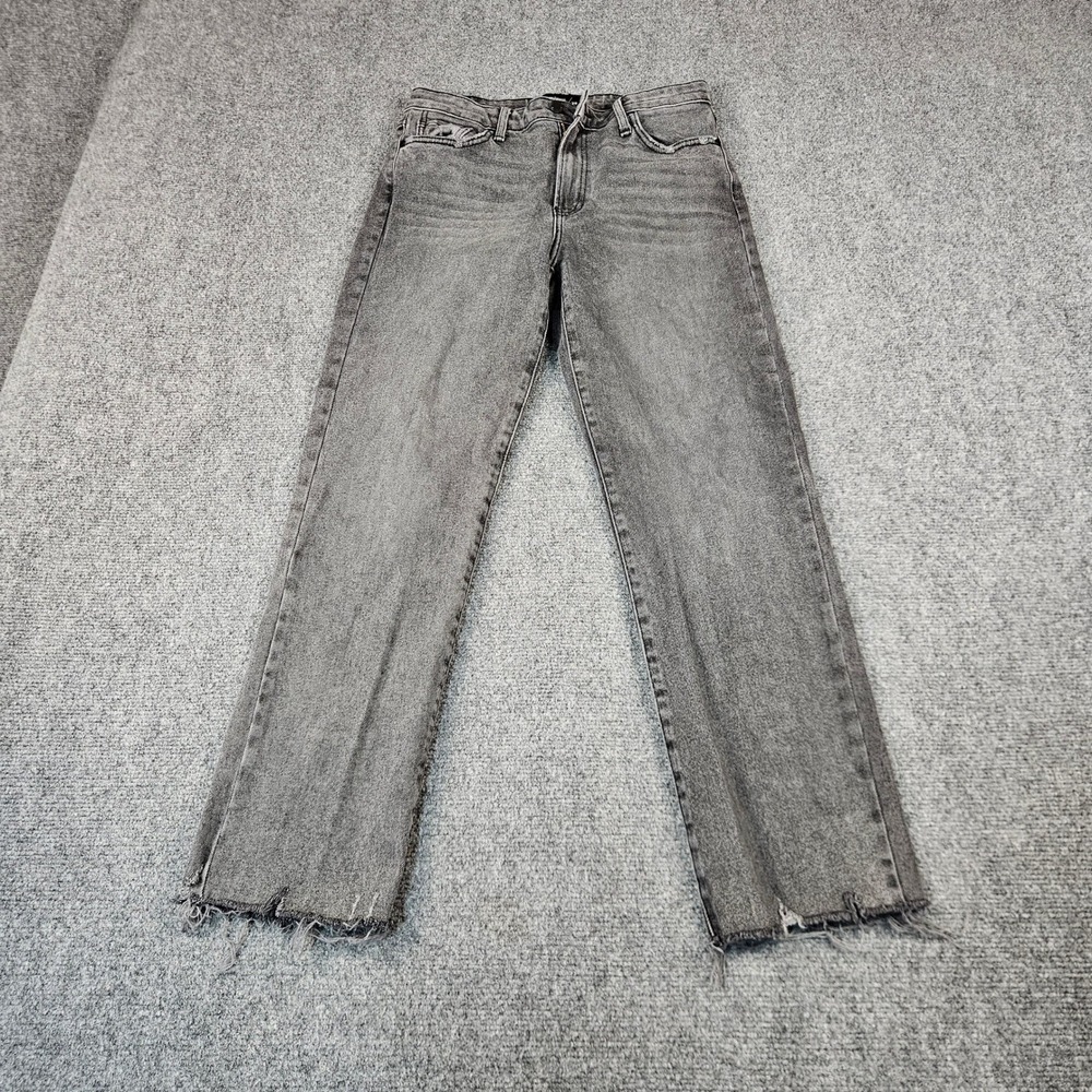 Just Black Denim Gray Straight Leg Raw Hem Jeans BP304J Made in USA Mens 29